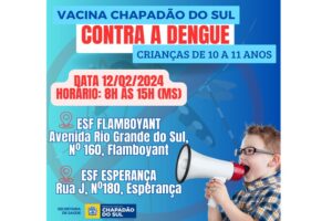 Chapadão do Sul fortalece a defesa contra a Dengue: Vacinação Exclusiva para Crianças de 10 a 11 anos