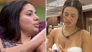 Fernanda se irrita com Bia no BBB 24 e diz: 'Não vou aguentar a voz'