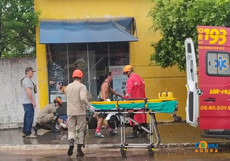 Homem fica ferido ao sofrer queda com bicicleta elétrica em Coxim