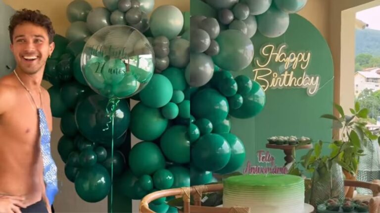 Larissa Manoela faz festa surpresa para André Luiz Frambach: 'Te amo'