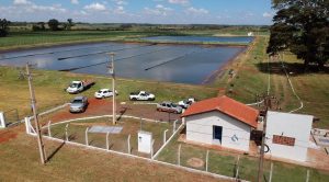 Vista aérea da Estação de Tratamento de Esgoto de Douradina