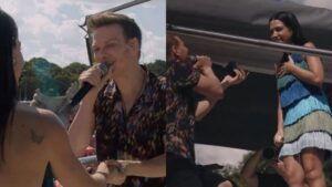 Michel Teló canta para Thais Fersoza em trio: 'Casa comigo de novo?'