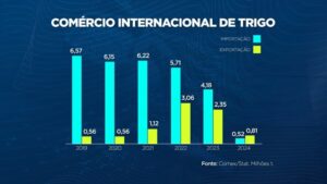 Trigo: importações em janeiro chegam ao menor patamar em 7 anos