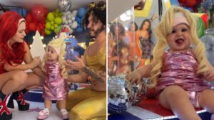 Viih Tube e Eliezer celebram 10 meses de Lua com festa de Spice Girls