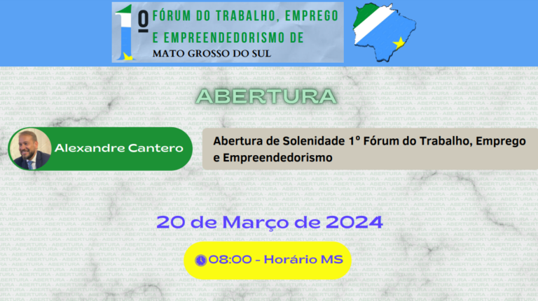 1°Fórum do Trabalho, Emprego e Empreendedorismo de MS promove incentivos para a capacitação de jovens da Capital