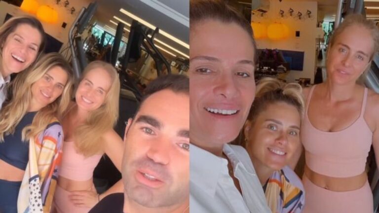 Angélica, Carolina Dieckmann e Ingrid Guimarães treinam juntas; veja