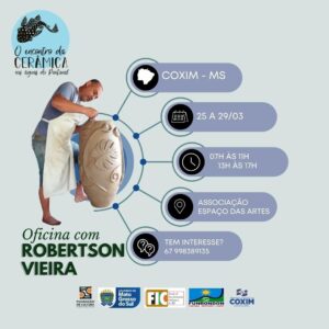 Coxim recebe badalado curso de artesanato cerâmico na próxima semana