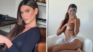 Mariana Goldfarb abre álbum de fotos e posa de topless: 'Gatona'