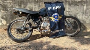 Motocicleta irregular é apreendida pelo Gtran em Coxim