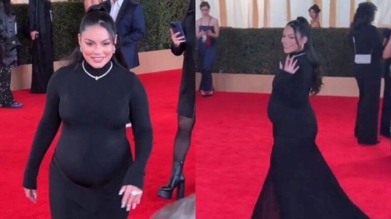 Vanessa Hudgens aparece grávida no tapete vermelho do Oscar 2024