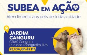 Ação Itinerante da Subea leva atendimento veterinário gratuito ao Jardim Canguru nesta terça-feira (23)