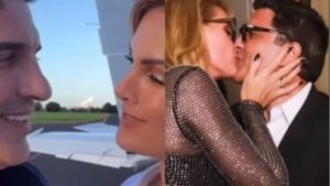 Ana Hickmann e Edu Guedes surgem em clima de romance no Dia do Beijo