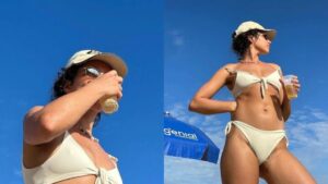 De biquíni, Bruna Linzmeyer posa com pelos no corpo e é defendida