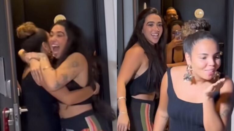 Giovanna reencontra Pitel após eliminação do 'BBB 24': 'Gnomete'