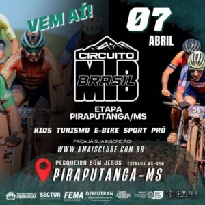 Piraputanga recebe etapa do Circuito MTB Brasil neste final de semana