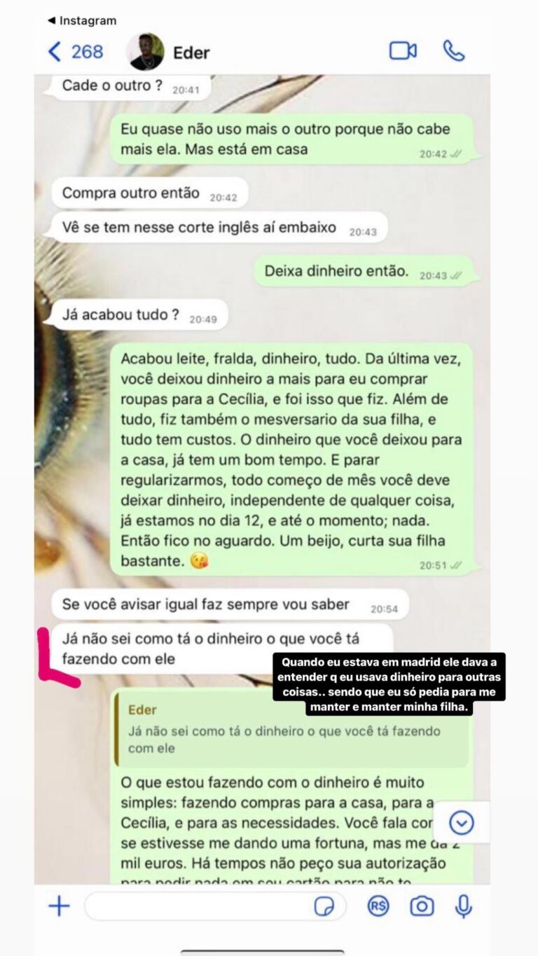 Karoline Lima expõe valores oferecido por Militão e gera revolta Reprodução/Instagram