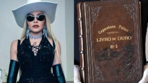 Madonna escreve recado no Livro de Ouro do Copacabana Palace; veja