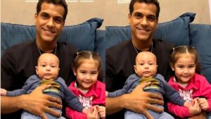 Marcello Melo Jr. mostra 1ª foto ao lado dos dois filhos