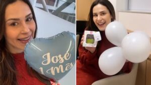 Nadja Haddad celebra 1º mês de José, após perda de um dos filhos