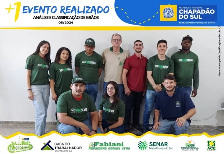 Prefeitura de Chapadão do Sul promove curso gratuito para formar Classificadores de Grãos