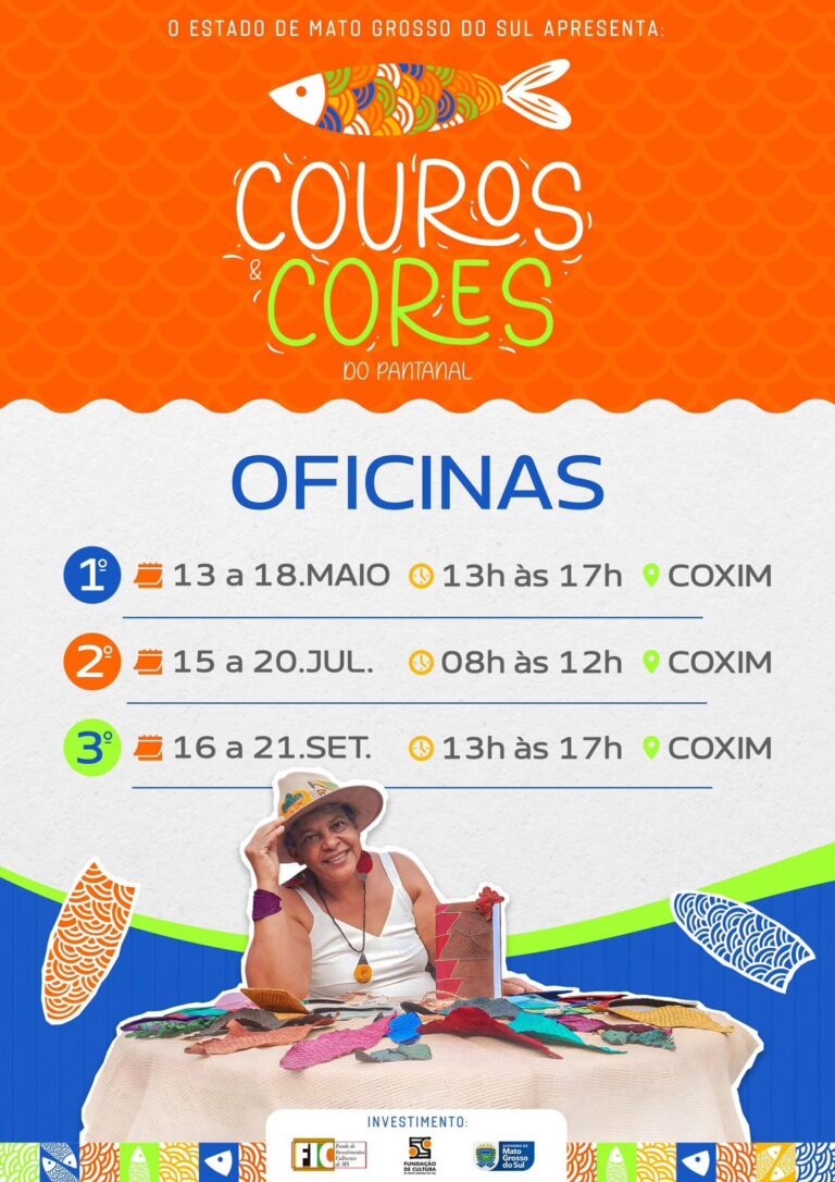 Projeto cultural “Couros & Cores do Pantanal” inicia em Coxim no próximo dia 13 