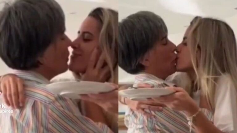 Gloria Pires é criticada por dar selinho em filha; assista