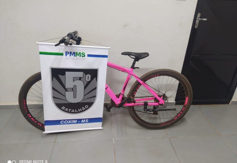 PM recupera bicicleta furtada e prende suspeito em Coxim