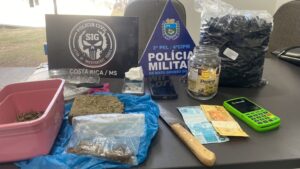 Polícia Civil, com apoio da PM, prende homem por tráfico de drogas em Costa Rica