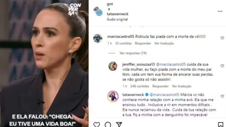 Tata Werneck sofre críticas após piada com a avó falecida: 'Ridícula'