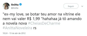 Anitta cheia de charmes