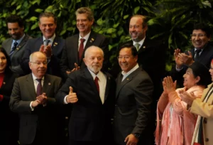 Lula e o presidente da Bolívia, Luis Arce. Foto: Agencia APG
