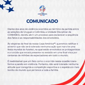 Comunicado da Conmebol