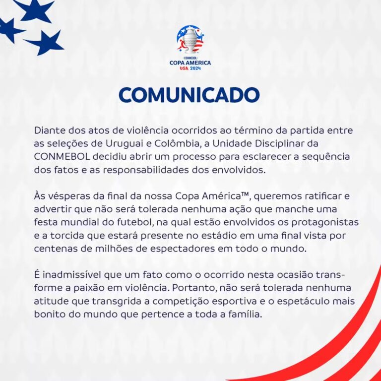 Comunicado da Conmebol