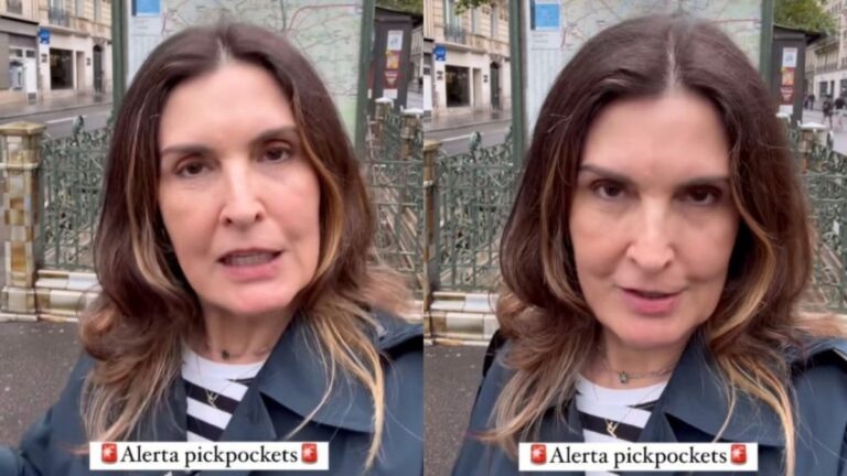 Em Paris, Fátima Bernardes faz alerta após ver furto em metrô: 'Pickpockets'