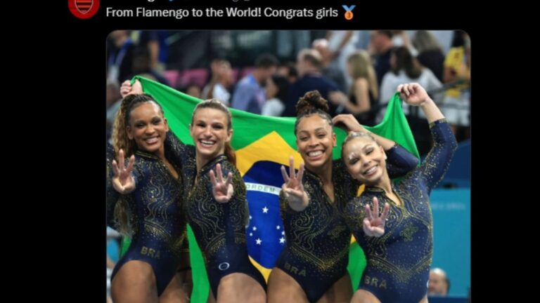 Flamengo corta Júlia Soares de foto comemorando bronze nas Olimpíadas e web detona