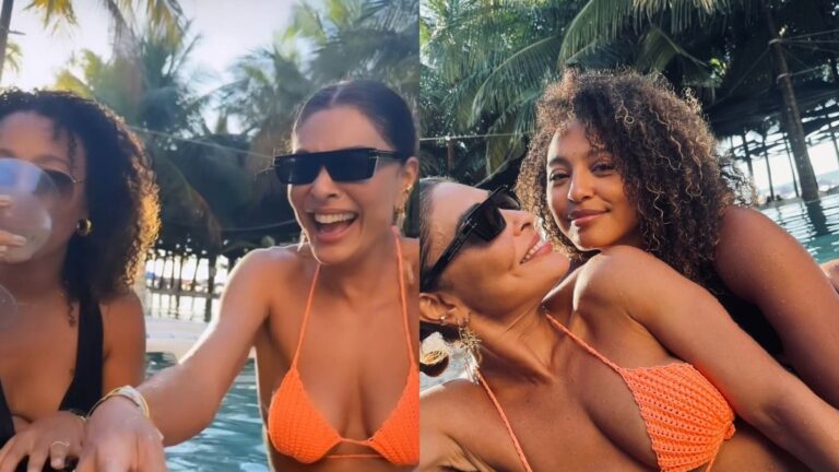 Juliana Paes e Sheron Menezzes surgem de biquíni durante férias no Ceará; veja fotos
