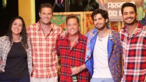 Leonardo comemora aniversário com 4 dos 6 filhos; João Guilherme fica de fora