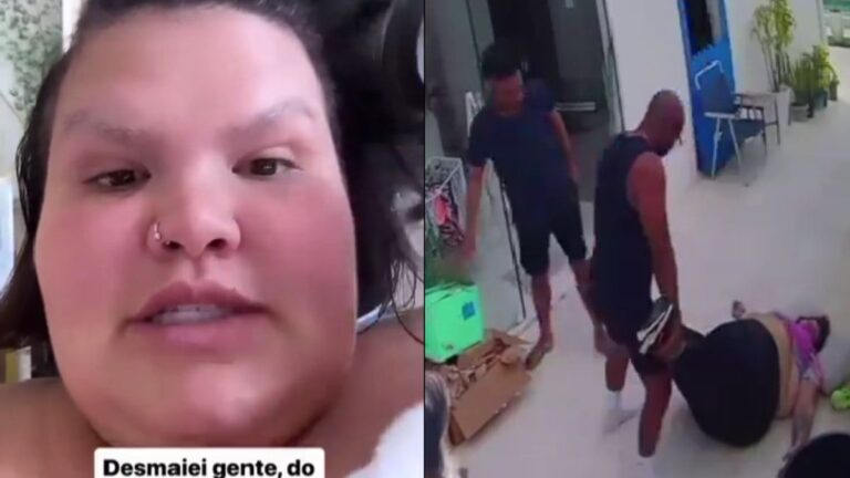 Thais Carla desmaia após treino e recebe socorro do marido; veja vídeo