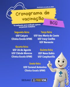 Vacina BCG: Campo Grande teve quase 80% do público-alvo imunizado no ano passado
