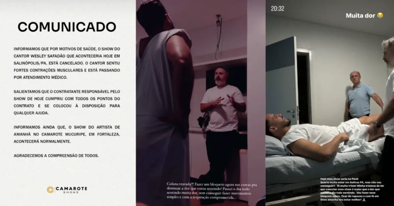 Wesley Safadão cancela show devido a problemas de saúde
