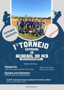 1º Torneio Estadual de Beisebol acontece neste fim de semana em Campo Grande