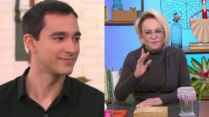 Ana Maria Braga manda indireta para a Globo em conversa com Hugo Calderano no Mais Você