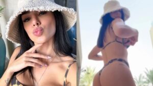 Bruna Biancardi posa de fio-dental e amiga provoca Neymar Jr: 'Vem ver'