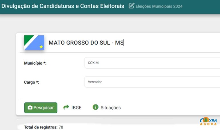 Cartório Eleitoral de Coxim registra 78 candidaturas para vereador até esta sexta-feira