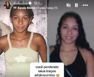 Belle Silva antes da fama Reprodução