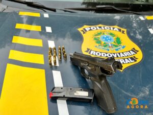 Homem é detido com pistola e munições na BR-359 em Coxim