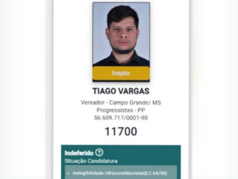 Juiz 'barra' candidatura de Tiago Vargas a reeleição