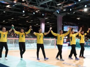 Seleção masculina de goalball garante medalha de bronze após vencer a China em Paris