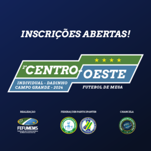 2º Torneio Centro-Oeste de futebol de mesa tem inscrições prorrogadas até 10 de novembro