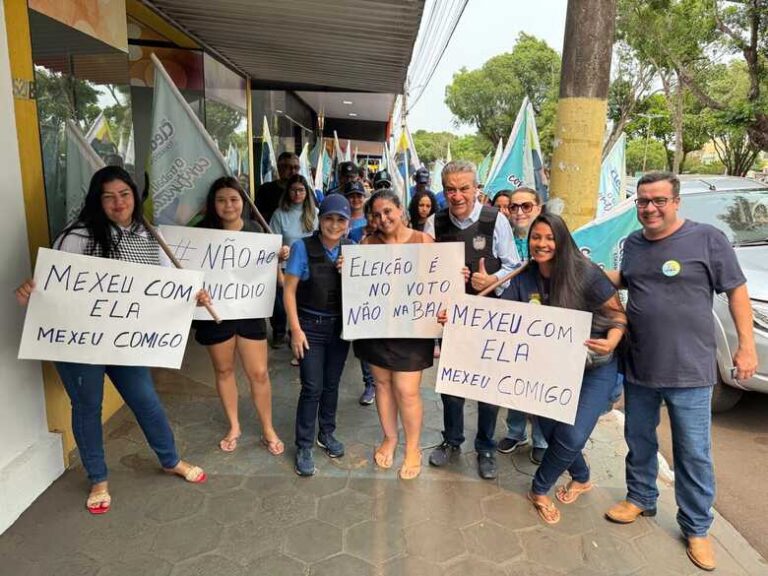 Após atentado, prefeita de Jardim e Paulo Corrêa aparecem com colete à prova de balas